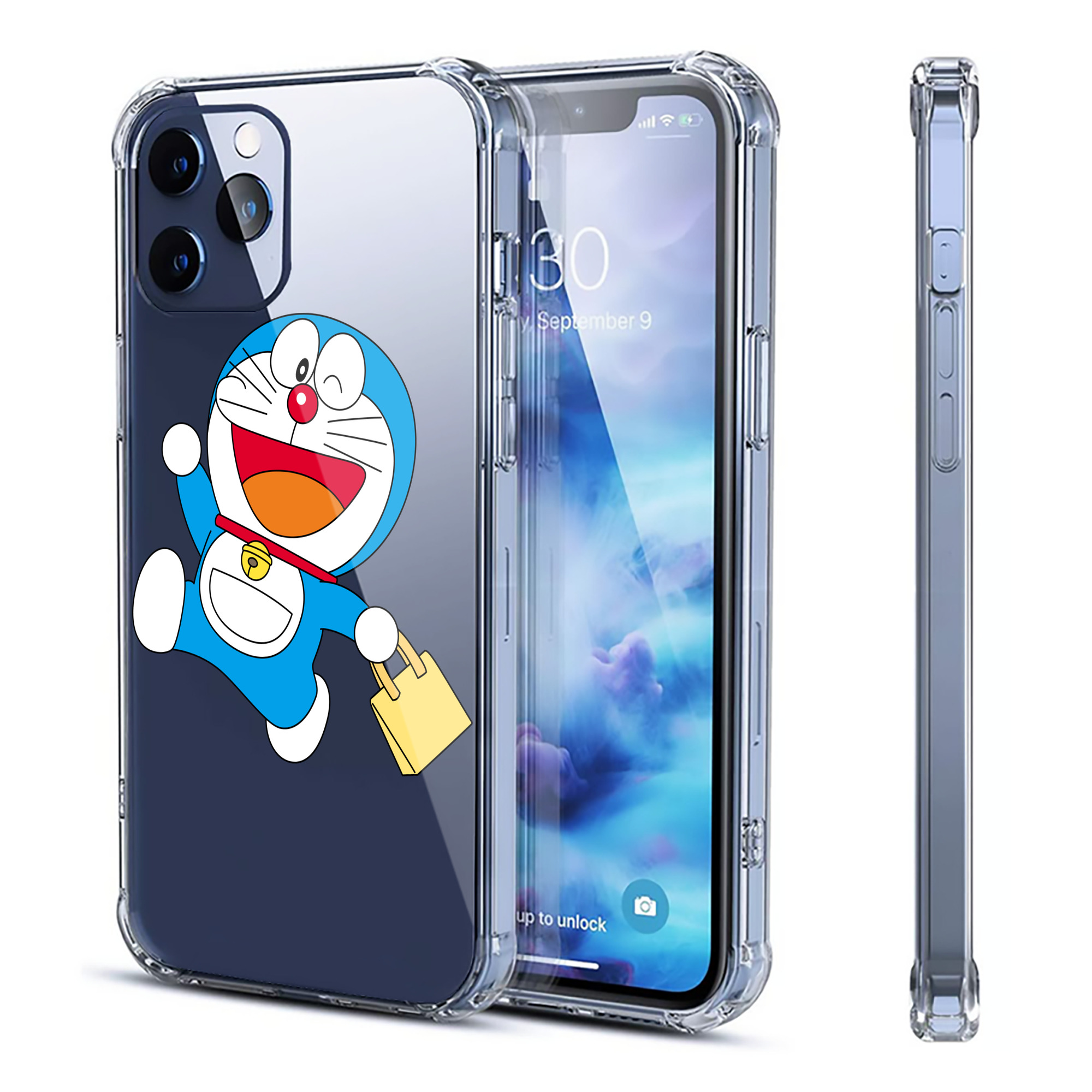（画像用） ドラえもん Doraemon 【iPhone 12シリーズ対応】透明スマホケース（クリアソフトケース）